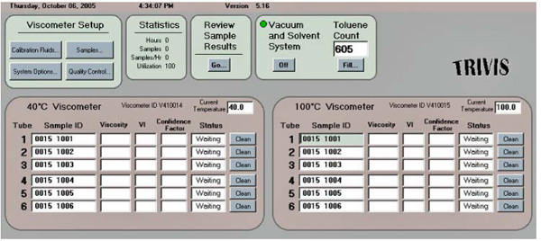 Автоматический вискозиметр для эксплуатационных анализов масел и смазок